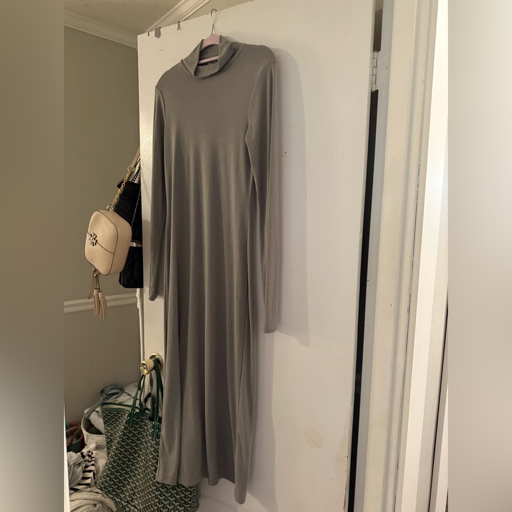 Free people Gray/green Long Sleeve Dress